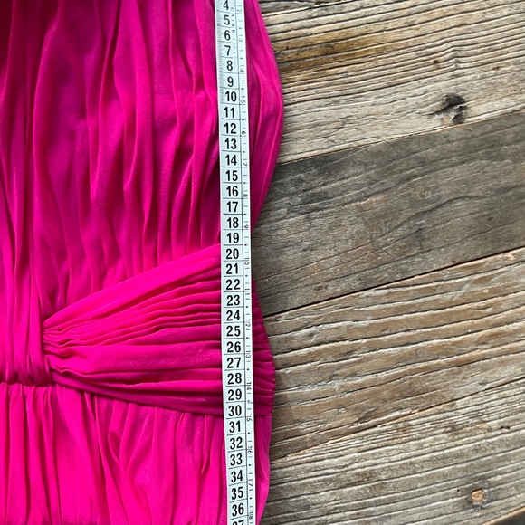 Coast Hot Pink Chiffon Bridesmaid Dress – Ruched Bodice, Size 10 UK - Picture 8 of 10